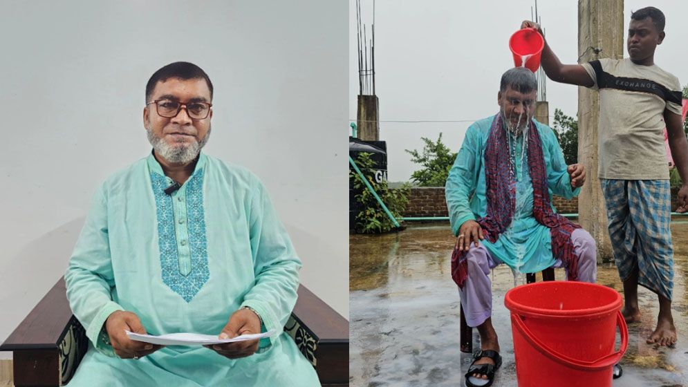 আন্দোলনে ছাত্রদের ইট-পাটকেল মারা ইউপি চেয়ারম্যান দুধে গোসল করে আ.লীগ ত্যাগ