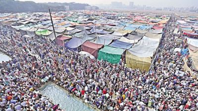 লাখো মুসল্লির জমায়েতে মুখর তুরাগ তীর