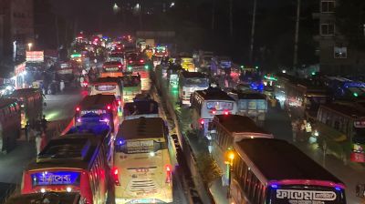 চন্দ্রায় যানবাহনের দীর্ঘ সারি, ভোগান্তিতে যাত্রীরা