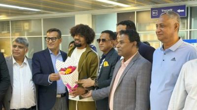 দেশে আসলেন তারকা খেলোয়াড় হামজা