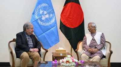 জাতিসংঘ মহাসচিব ও প্রধান উপদেষ্টার বৈঠক