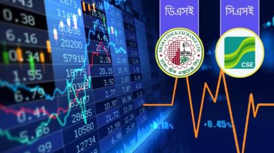 ছুটি শেষে প্রথমদিনের লেনদেনে ঢাকায় পতন, চট্টগ্রামে উত্থান