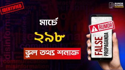 মার্চে ২৯৮ ভুল তথ্য শনাক্ত