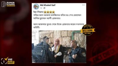 আল আকসা মসজিদের ইমাম গ্রেপ্তারের ঘটনাটি ২০১৬ সালের