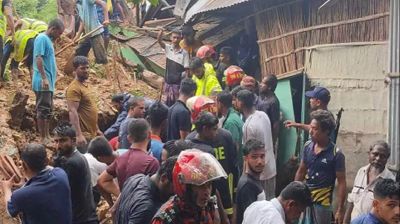 টানা বৃষ্টিতে সিলেটে টিলা ধসে এক পরিবারের চারজন নিহত