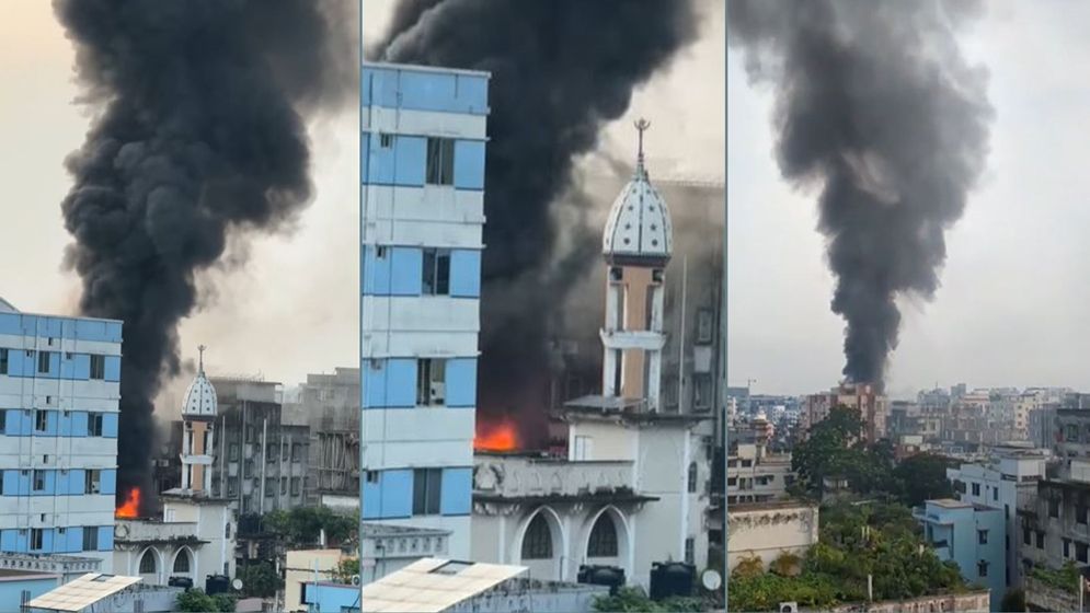 শেওড়াপাড়ায় বহুতল ভবনে আগুন