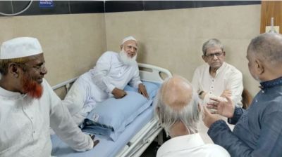 জামায়াত আমিরকে দেখতে হাসপাতালে মির্জা ফখরুল