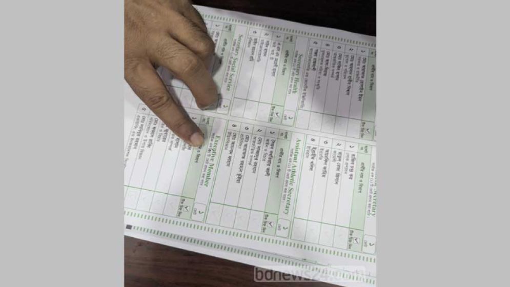 জাহাঙ্গীরনগর বিশ্ববিদ্যালয়ে ব্যালট পেপারে ভুল