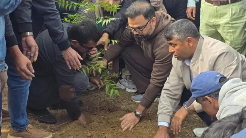 ৩০০ ফিটে গাছ লাগাল বিএনপি