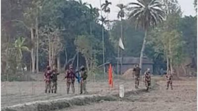 কুড়িগ্রামে বিএসএফের সড়ক নির্মাণ বন্ধ করালো বিজিবি
