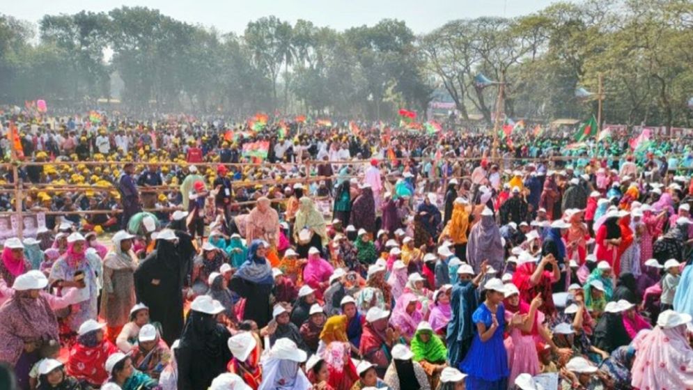 যশোরে তারেক রহমানের জনসভায় লোকে লোকারণ্য